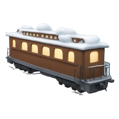 Cozy train covered in snow  sticker