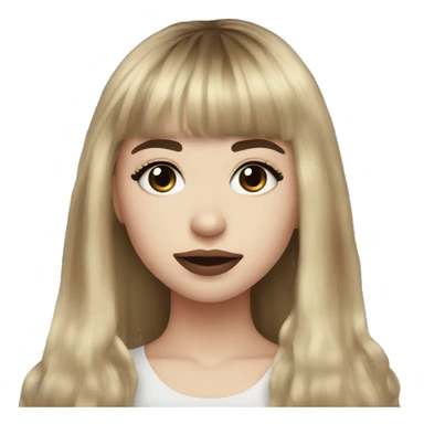sabrina carpenter with bangs sticker
