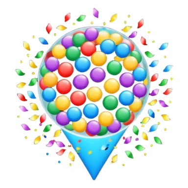 “confetti ball exploding sticker