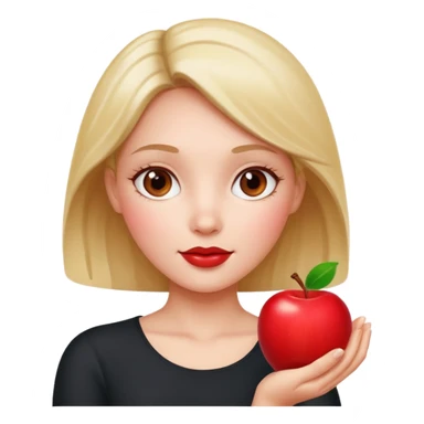 eve with an apple sticker