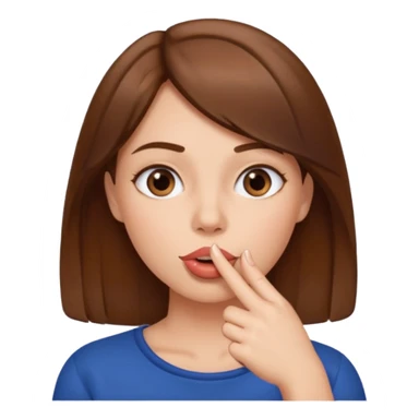 Mujer con el dedo en la boca  sticker