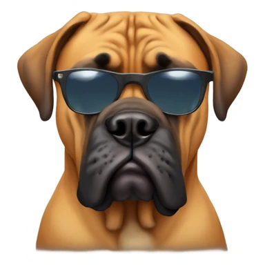 Bullmastiff wearing sunglasses  sticker
