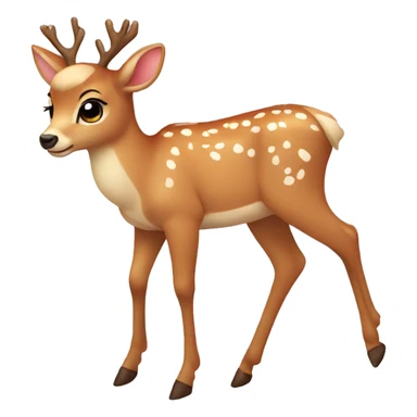 Cute deer with bows  sticker