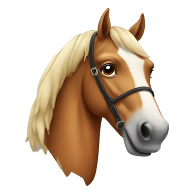 horse with mustache  sticker