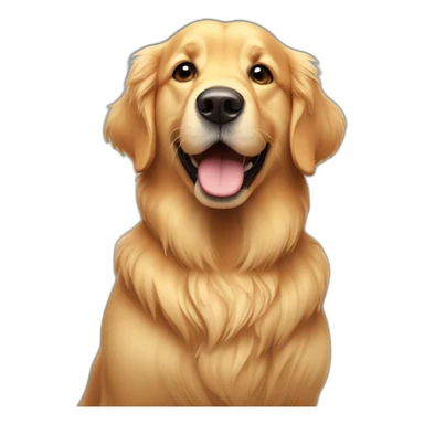 Golden retriever with the caption "Crispy" sticker