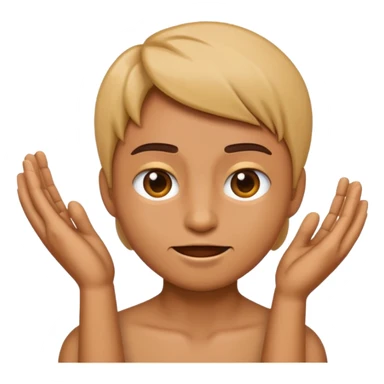An emoji with their hand, making a cutting motion towards their neck sticker