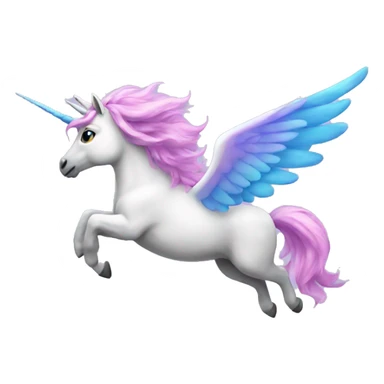 Unicorn flying sticker