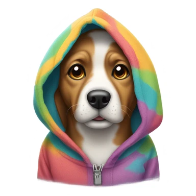 Dog in hoodie sticker