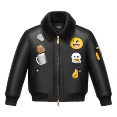 Virgil Abloh with louis Vuitton jacket sticker