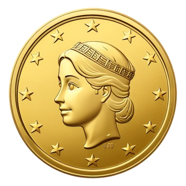 50 euro coin sticker