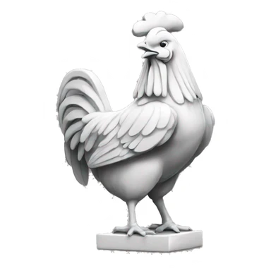 antient greek statue of chicken sticker