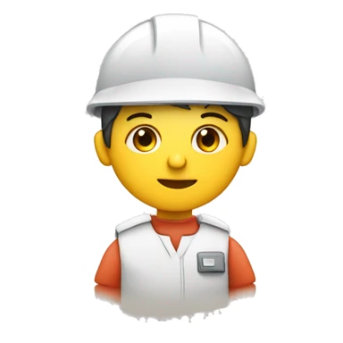 Ingeniera con casco rojo y un bebé sticker