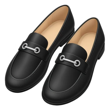 plain isolated black flat shoes sticker
