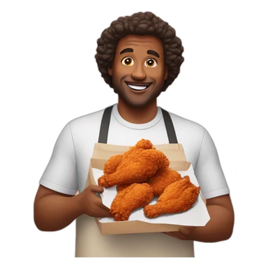 the fried chicken came to life  sticker