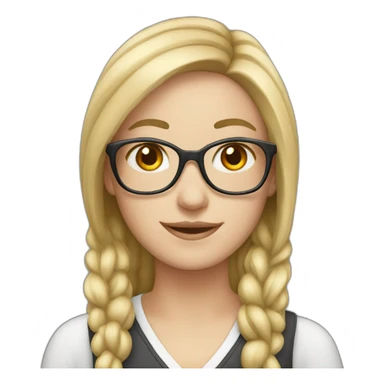 English teacher white girl sticker