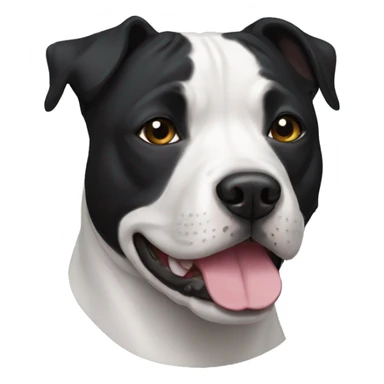 black staffie sticker