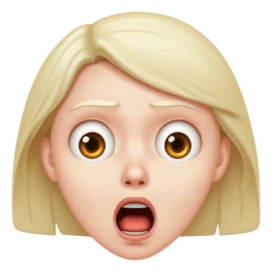 Shocked scared face  sticker