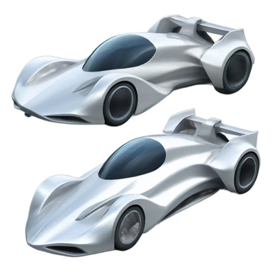 a race car on the moon sticker