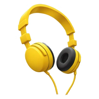 yellow headphones sticker