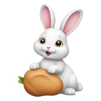 Bunny with peanut  sticker