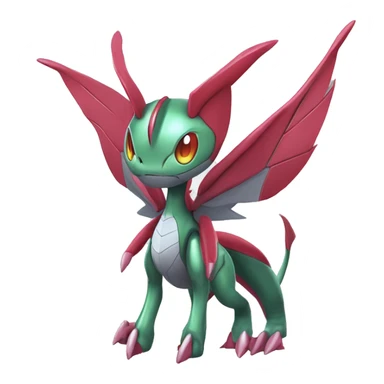 Cool Edgy Cute Chibi Legendary Shiny Fakemon-Pokémon-Genesect-Flygon With Full Body Detailed High Quality sticker