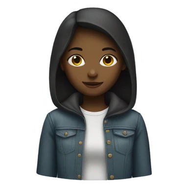 A girl with faceless sticker