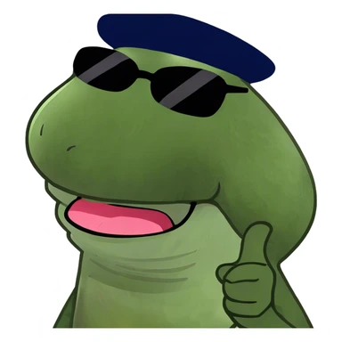 Tongue out with teeth smile  sticker