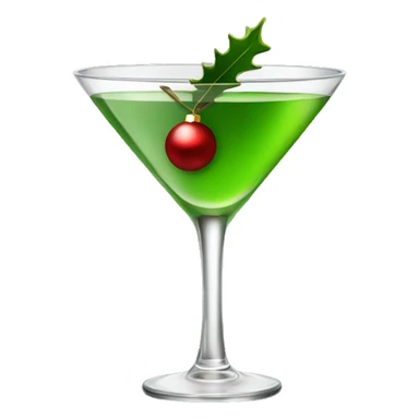 Christmas martini sticker