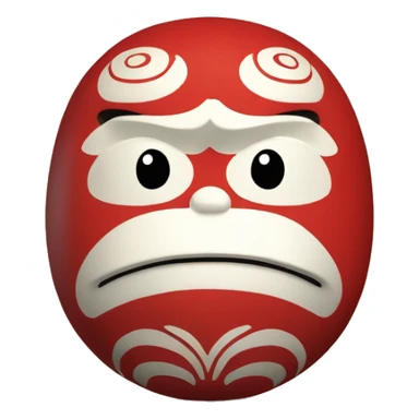 daruma japan figurine sticker