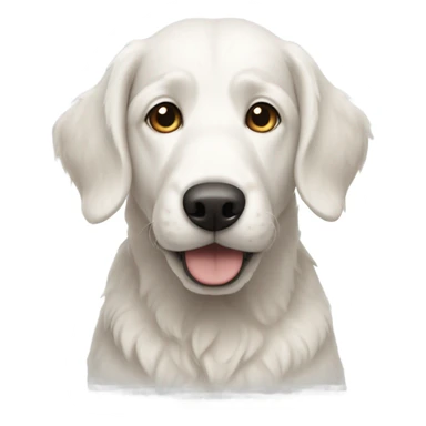 White doodle light brown around eyes and ears sticker