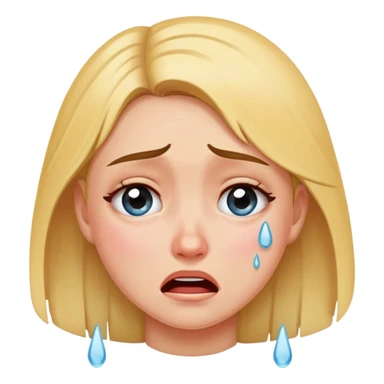 The girl is crying sticker