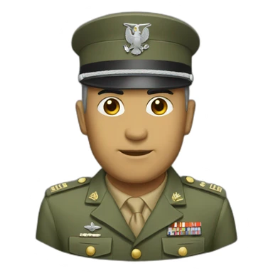 Military General Emoji Basic sticker