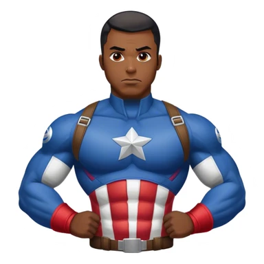 Black captain america sticker