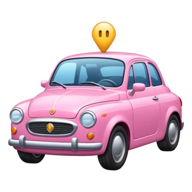 coche rosa clarito sticker
