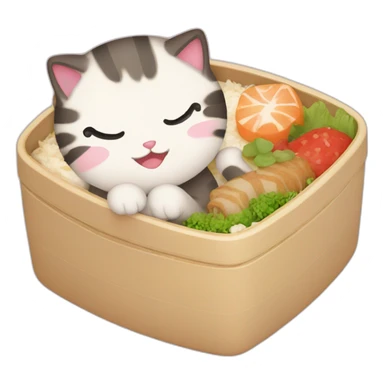 Cute bento box with theme cat returns sticker