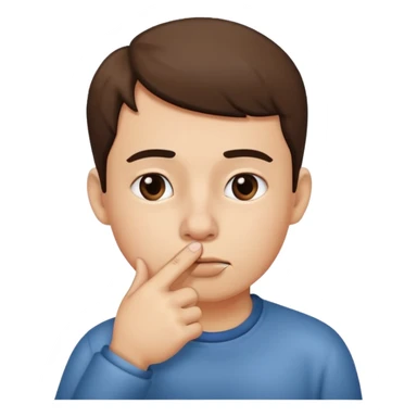 Thumb picking nose sticker