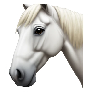 Horse smelling white flour sticker