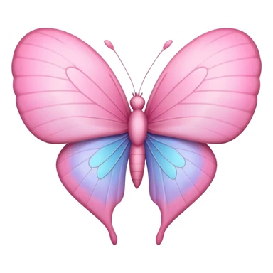 pastel heart with a gentle pastel butterfly sticker