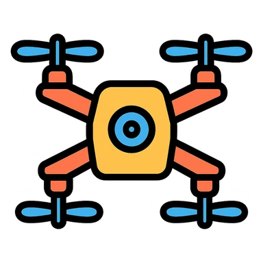 drone color outline icon style sticker