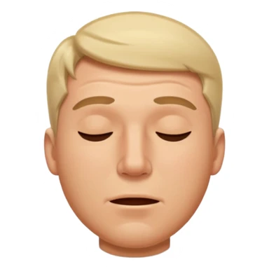 A male squinting his eyes closed but the mouth is whistling sticker