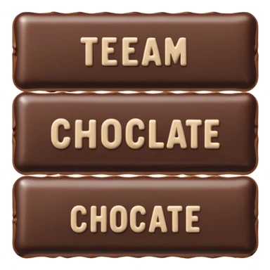 Chocolate bar that says team Chocolate  sticker