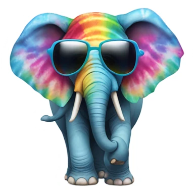 Elephant hippie sticker