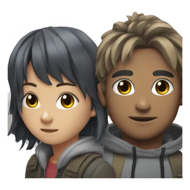 two anime gamers sticker