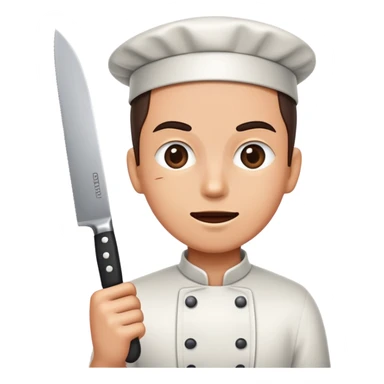 speaking face and kitchen knife side by side sticker