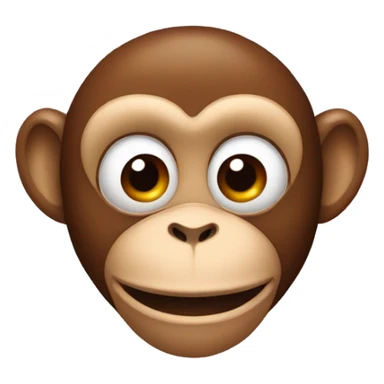 A monkey with hearts instead of eyes  sticker
