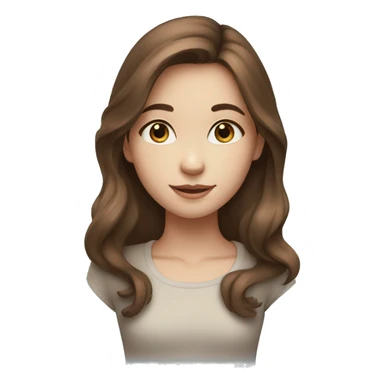 girl with medium brown hair and blue eyes  sticker