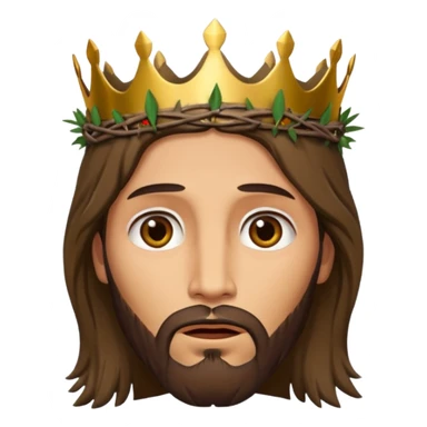 Jesus with a crown sticker