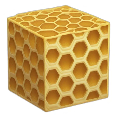 honeycomb cube sticker