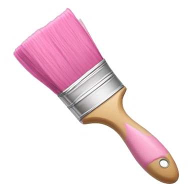 Small Paintbrush with pastel pink handle sticker