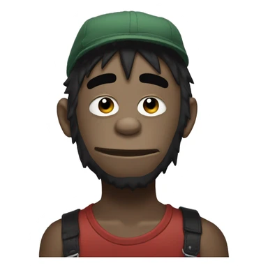 A single emoji of Gorillaz member 2-D  sticker